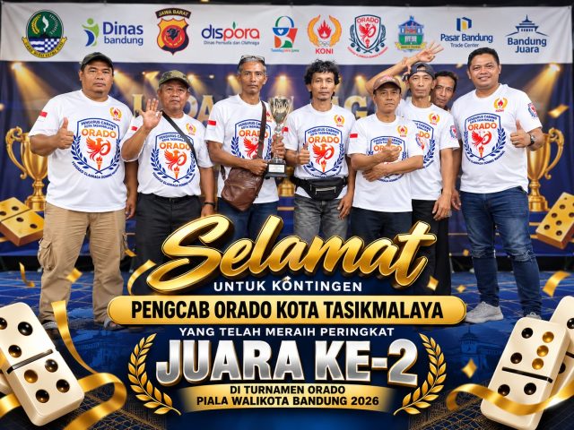 Kontingen ORADO Kota Tasikmalaya Raih Juara 2 di Turnamen Piala Walikota Bandung